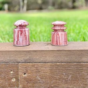 Yard Garden Art / Home Decor / Bocce Ball Half-Court Markers ~ Glass Insulators